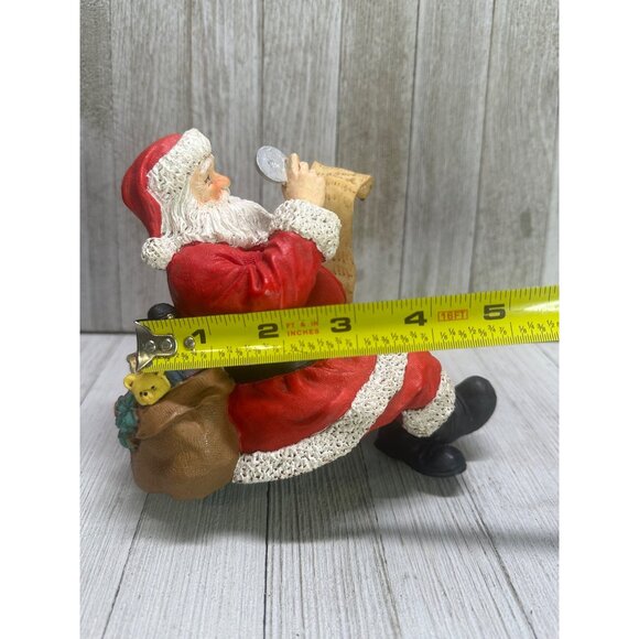 Vtg Resin Santa Checking His List Shelf Sitter Christmas Holiday Collectible 6" - Picture 9 of 10